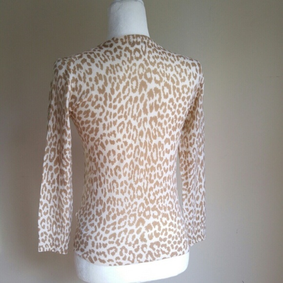 ⭐J. Crew Animal Print Merino Wool Cardigan - Picture 3 of 6